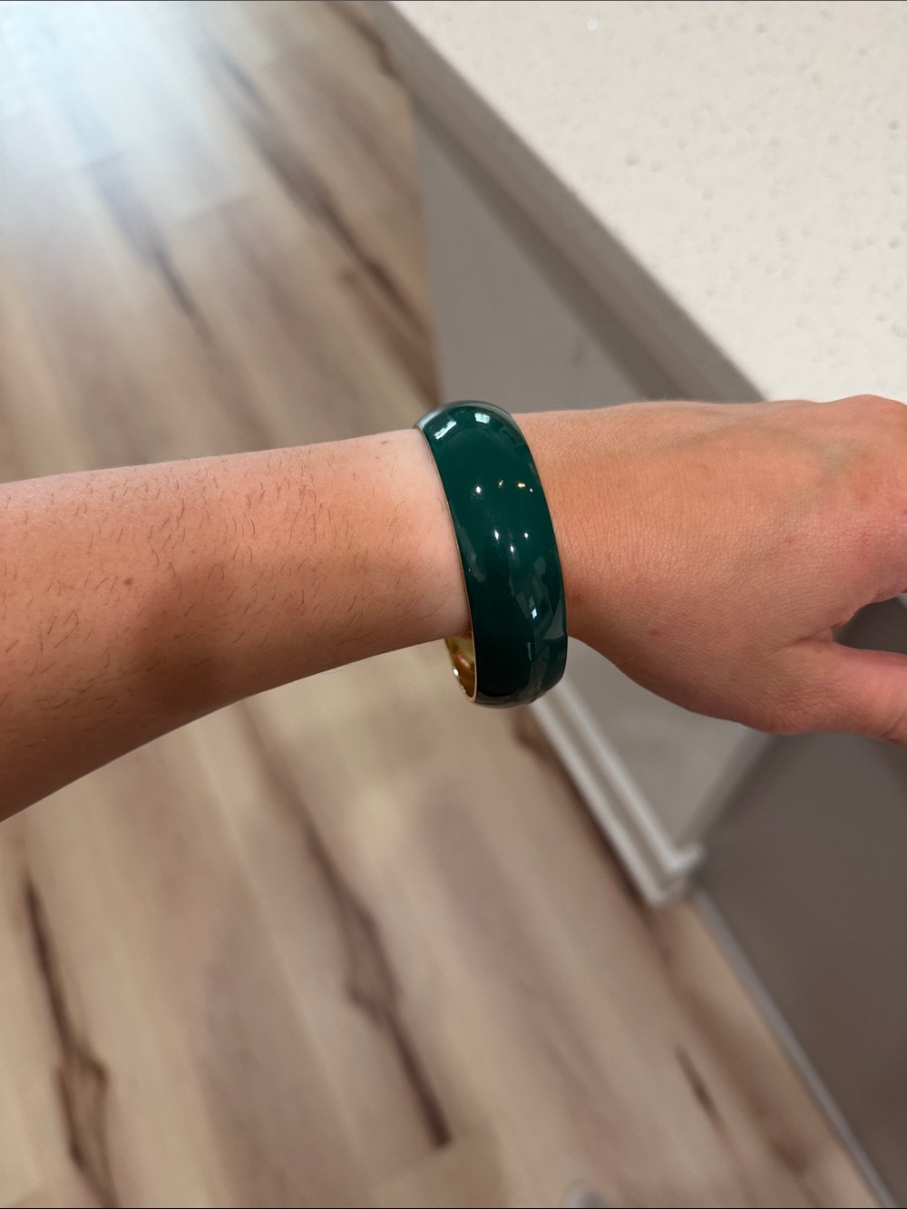 Green j crew bangle bracelet